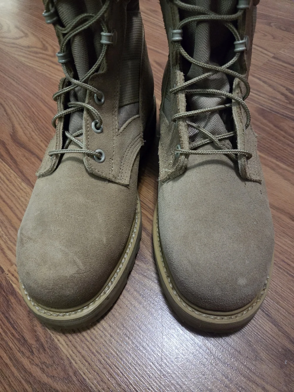 US Military Hot Weather Combat Boots Coyote Tan Suede Leather EH USA Size 6.5R